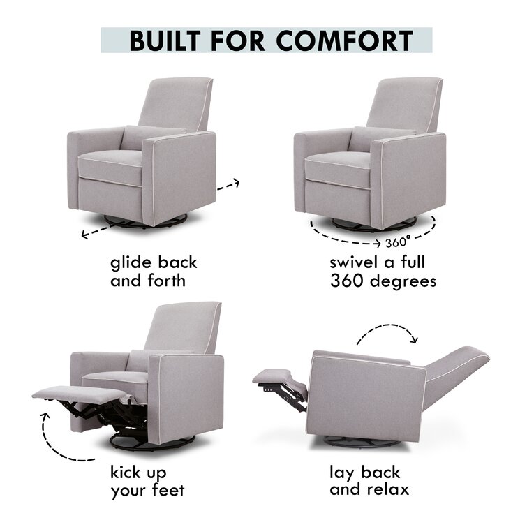 Piper swivel reclining outlet glider